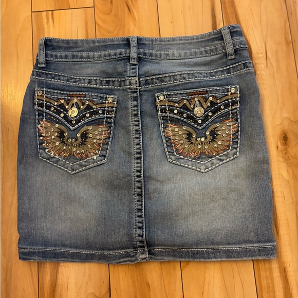 Telepatia Dresses & Skirts - Telepatia premium denim mini skirt with embellished pockets
